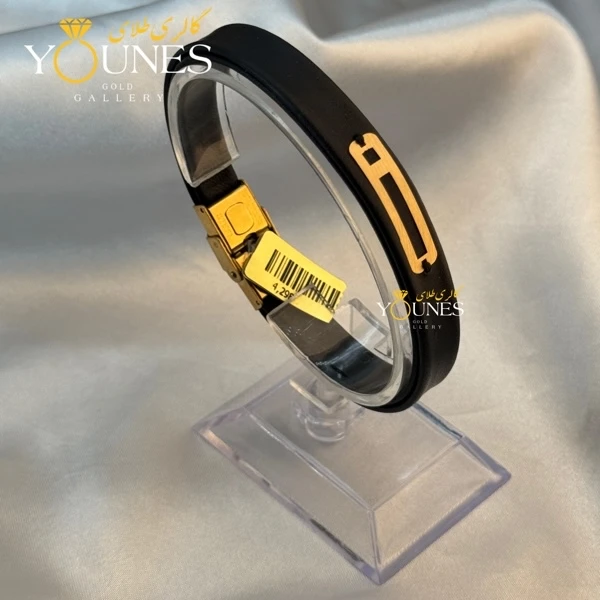 دستبند طلا چرم مردانه L149